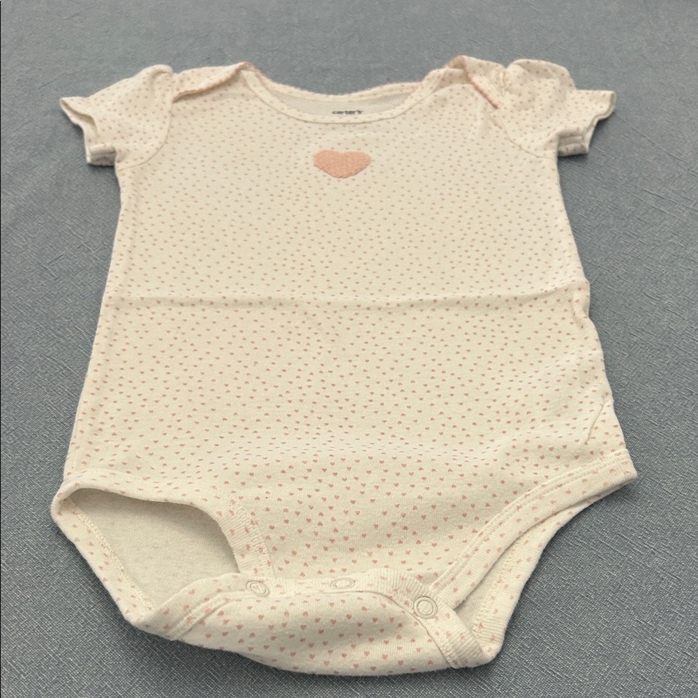 Carter's Cream Bodysuit with Pink Accents